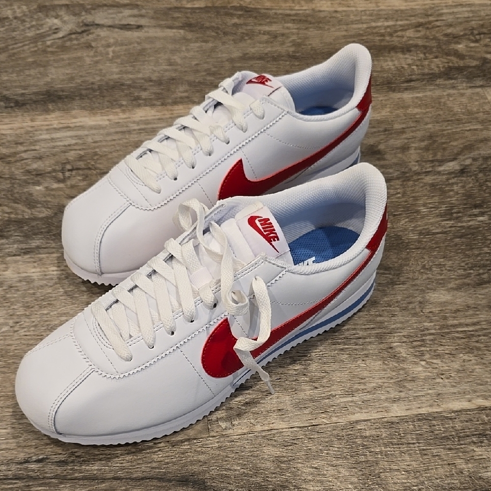 Nike Cortez White and Red Sneakers